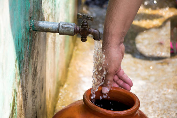 istock Image of flowing water from a tap 970351376