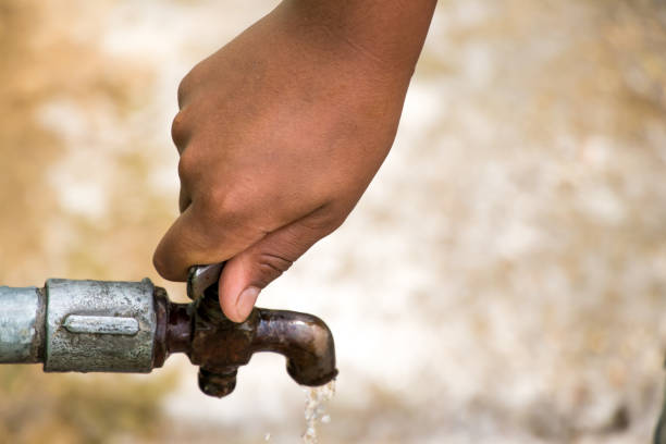 istock Image of flowing water from a tap 970352374