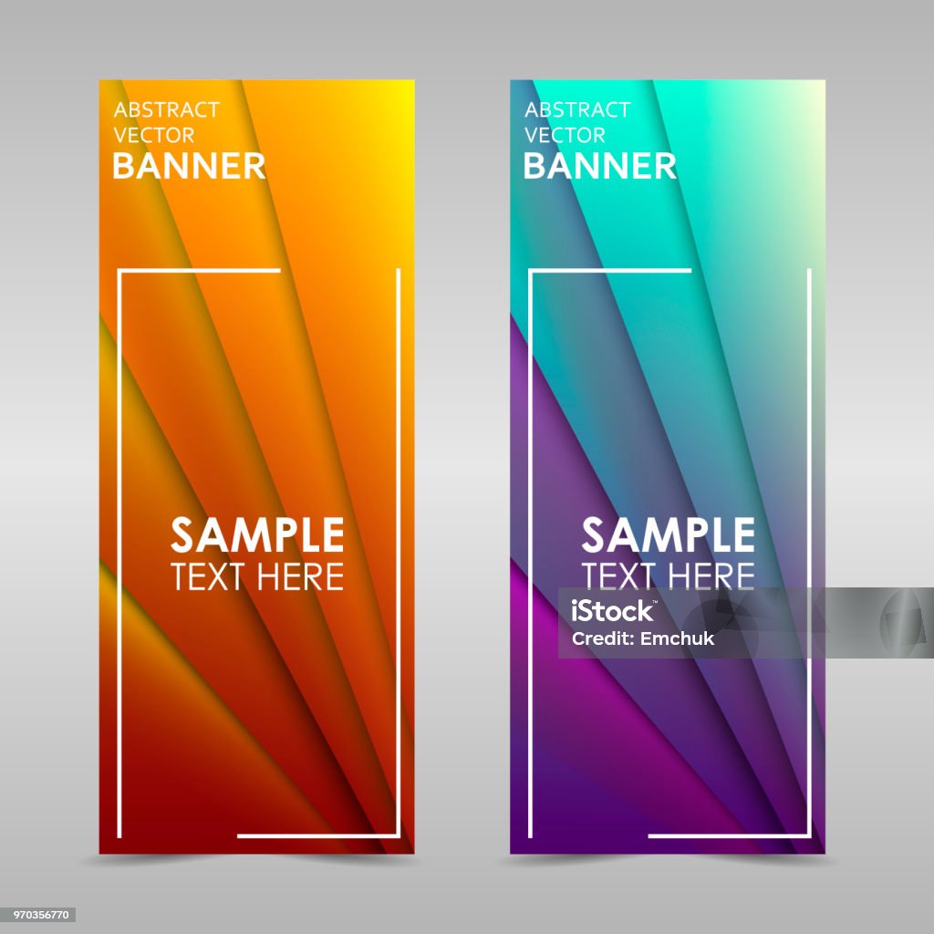 Colorful Abstract Banner Vector Abstract Colorful Vector Banner Stock Illustration - Download Image Now ...