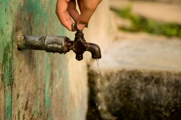 istock Image of flowing water from a tap 970357662