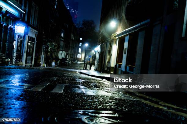 Trafalger Square Stock Photo - Download Image Now - Street, Night, London - England