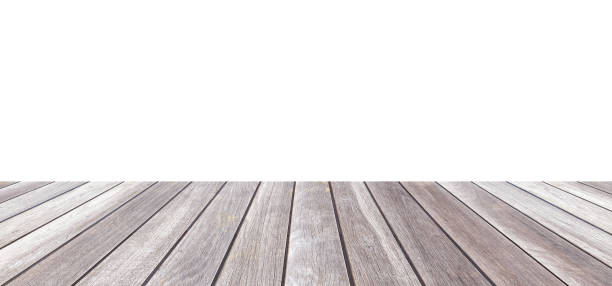 istock Blank white background and wood floor background 970357892