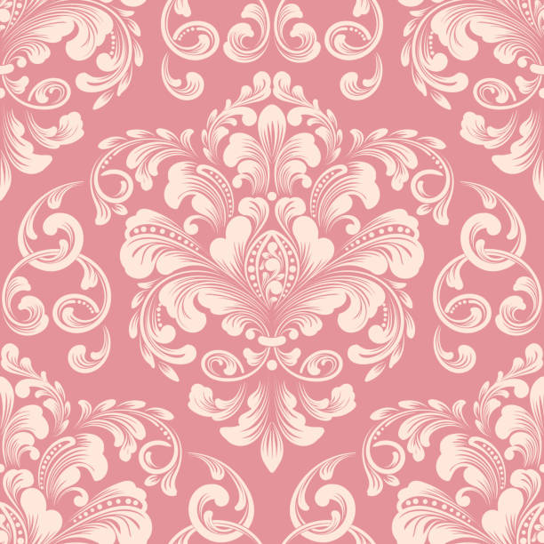 illustrations, cliparts, dessins animés et icônes de élément de vecteur damassé de modèle sans couture. l’ornement de damas façonné vieux classique de luxe, royal victorienne seamless texture pour papiers peints, textile, emballage. exquise floral modèle baroque. - rococo style