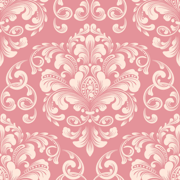 Vector damask seamless pattern element. Classical luxury old fashioned damask ornament, royal victorian seamless texture for wallpapers, textile, wrapping. Exquisite floral baroque template. Vector damask seamless pattern element. Classical luxury old fashioned damask ornament, royal victorian seamless texture for wallpapers, textile, wrapping. Exquisite floral baroque template baroque style stock illustrations