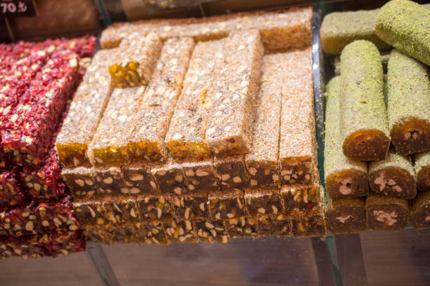 istock Traditional turkish delight  lokum candy 970370524
