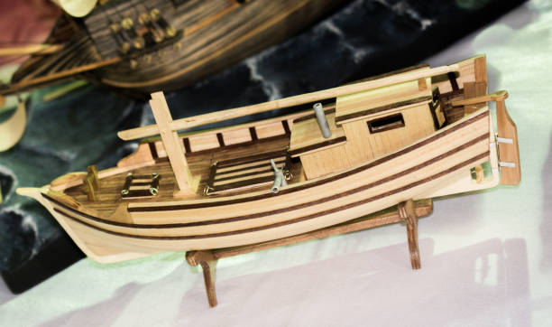 istock Mini size little colorful model boat 970370602