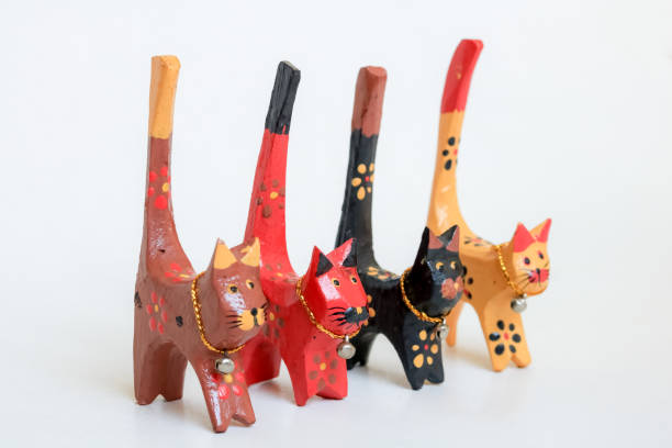 istock Wooden Toy Cat for Decoration 970370930