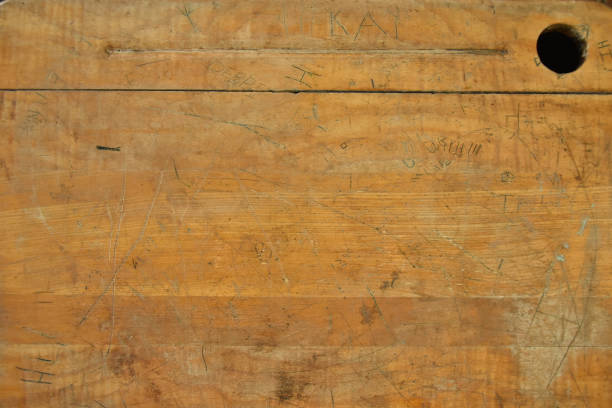 istock Vintage School Desk Top Abstract 970380070