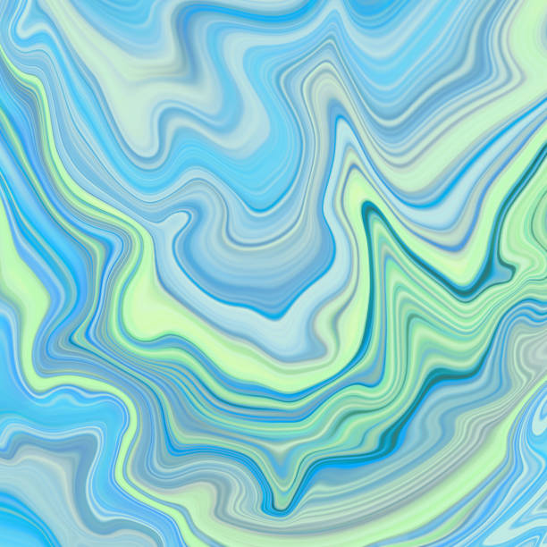 istock abstract background, pastel blue green palette, vivid fluid art, marbling texture, onyx, agate wallpaper, wavy lines, liquid ripples, digital illustration 970385692