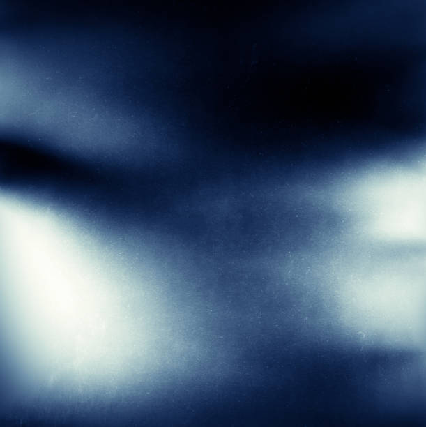 istock Noisy blue film frame with scratches, dust and grain 970388748