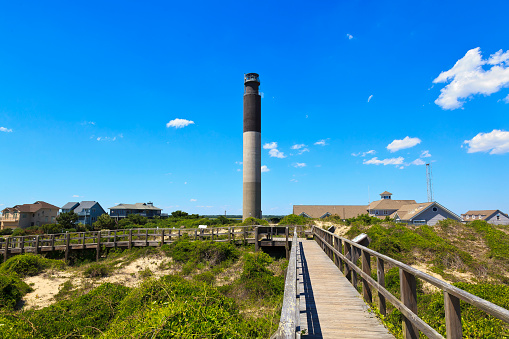 Located in Caswell Beach, NC, built in 1958, 148 foot tall beacon
