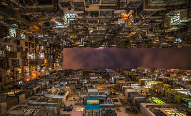istock Overcrowded residential building in Hong Kong 970418212