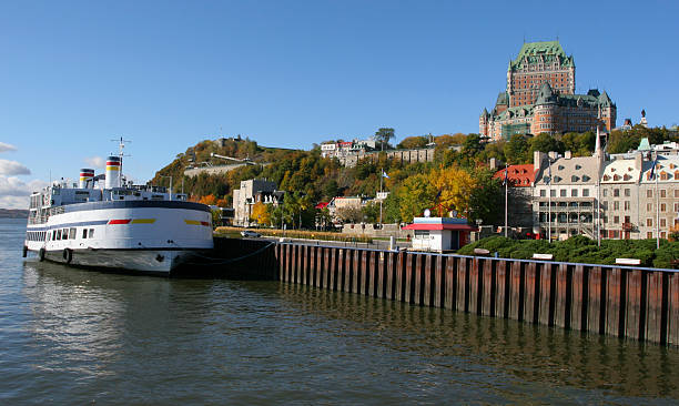 istock Chateau Frontenac and cruise boat, Quebec City 97042069