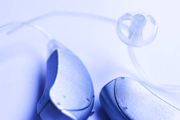 Digital modern technology hearing aid device to help the deaf and har of hearing.