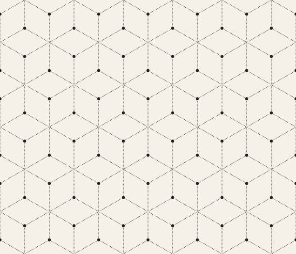 бесшовный геометрический узор - woven shape ornate abstract stock illustrations