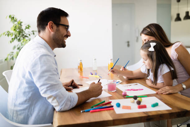 istock Happy family having fun time at home 970432258
