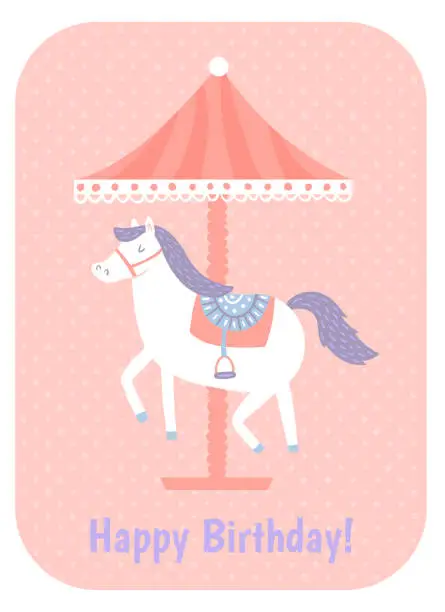 Vector illustration of merry go round