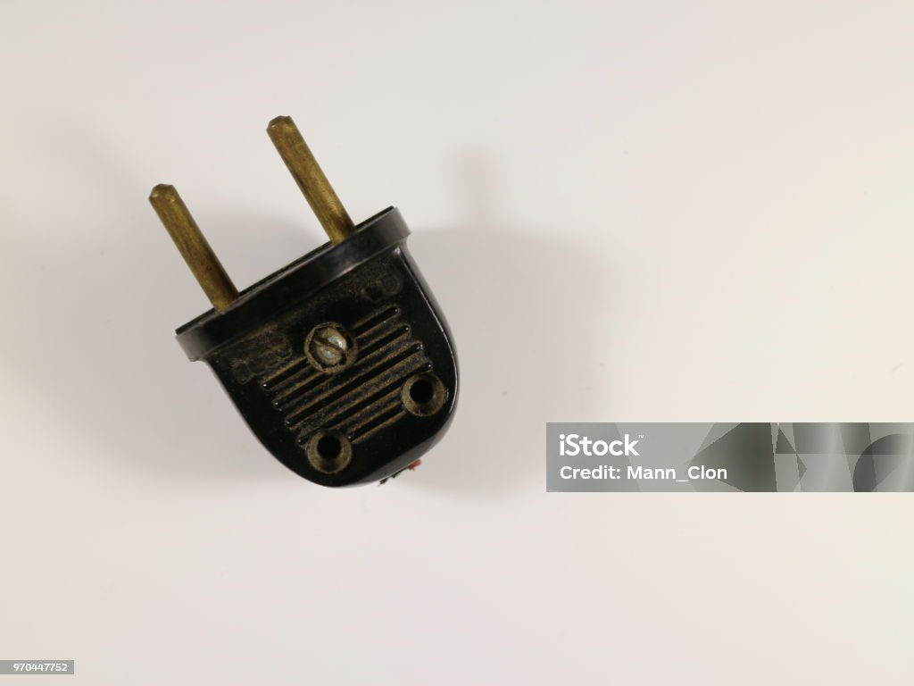 First Ever Plug Socket Old Electric Plug Socket Stock Photo - Download Image Now - Austria ...