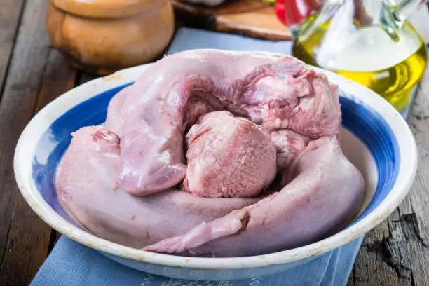 Photo of Raw pork tongues and ingredients to cook