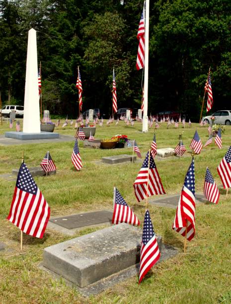 istock Flags At A Cemetery On Memorial Day 970501176