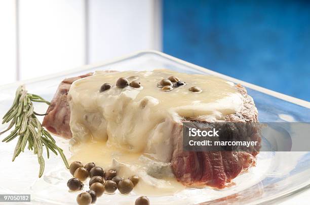Tenderloin With Roquefort Sauce Stock Photo - Download Image Now - Savory Sauce, Meat, Sirloin Steak