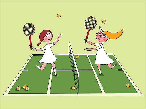 illustrations, cliparts, dessins animés et icônes de s'entraîner - amateur tennis