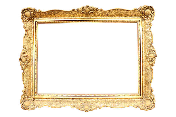 moldura de madeira de ouro prata imagem - gold plated imagens e fotografias de stock