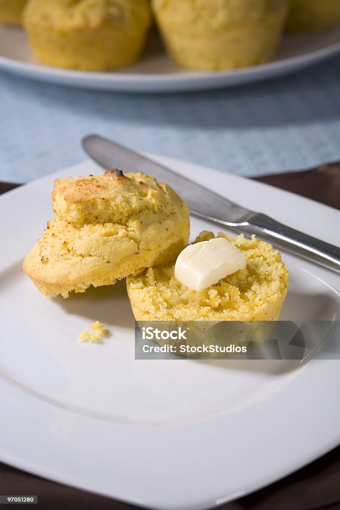 Vegan Muffin de milho - Foto de stock de Acompanhamento royalty-free