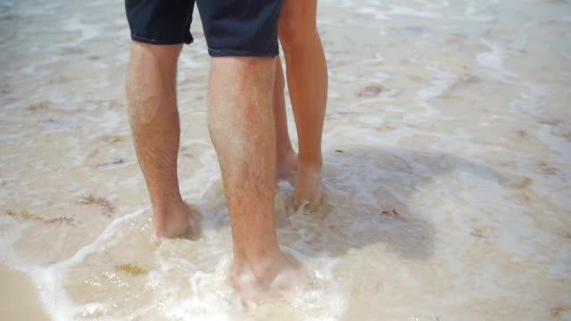 Couple Legs on the Ocean Shore