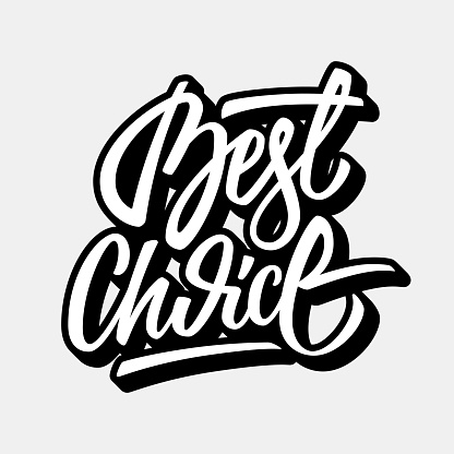 Choice Lettering Best Choice Calligraphy Lettering Badge Stock Illustration - Download ...