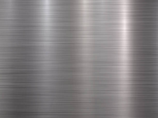 Crome Metal Textured Backgound Metal horizontal abstract technology background with polished, brushed texture, chrome, silver, steel, aluminum for design concepts, web, prints, posters, wallpapers, interfaces. Vector illustration. abstract aluminum backgrounds close up stock illustrations