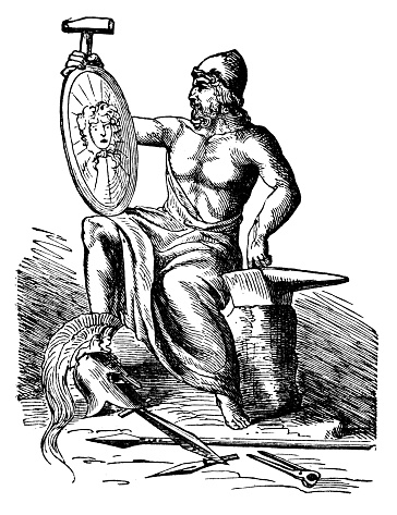 Hephaestus - Scanned 1882 Engraving