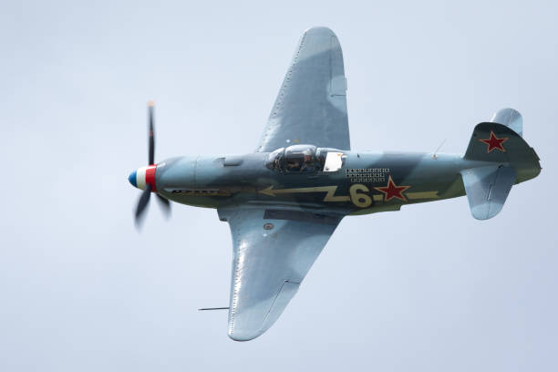 istock Very close view of a Russian  WWII fighter plane (Yak-3M ) 970578748
