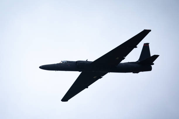 istock Close view of a rare U-2 Dragon Lady approaching (and its pilot in a space suit). 970579032