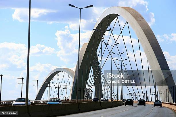 Juscelino Kubitschek Bridge In Brasilia Brazil Stock Photo - Download Image Now - Brazil, Bridge - Built Structure, Arch Bridge