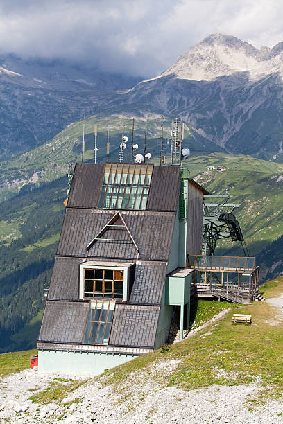 istock Station of a mountain cable car 97059878