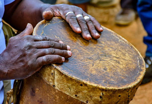 istock Drum player hands and your rudimentary instrument 970600482