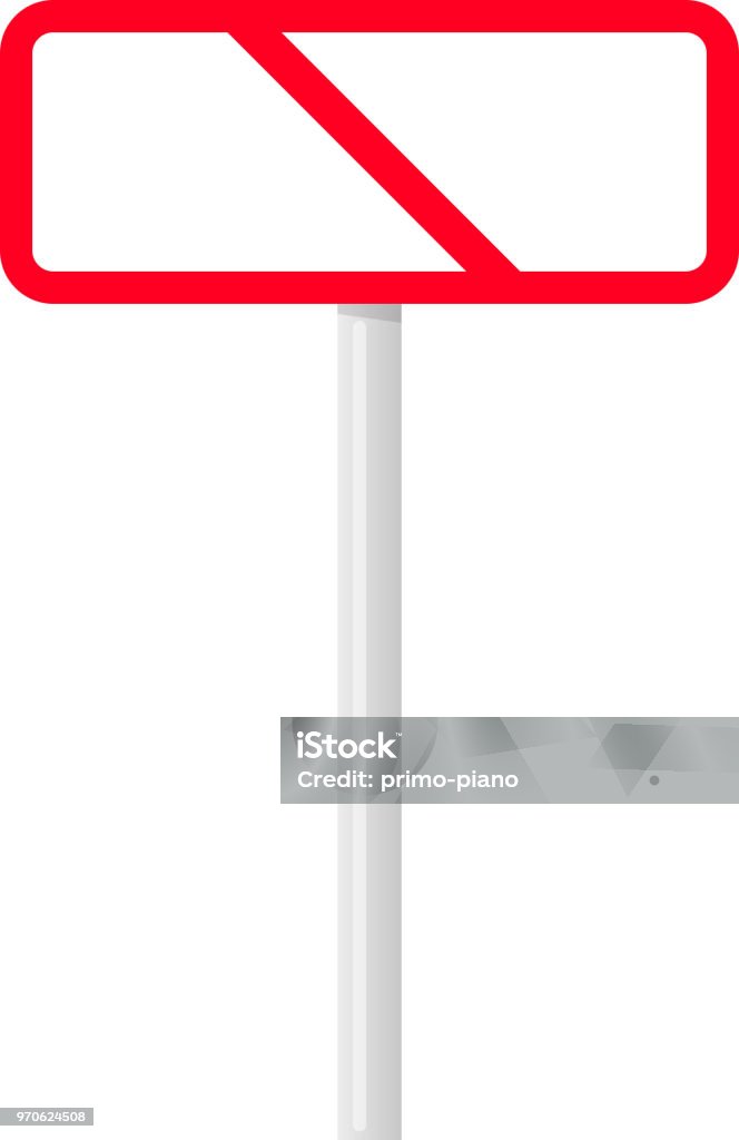 Restriction Board On Post Stock Illustration - Download Image Now ...