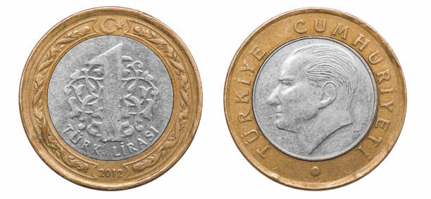 istock One lira coin. Turkey. 2012 970650528