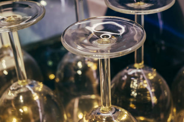 istock Close-Up Of Upside Down Wineglass 970664920