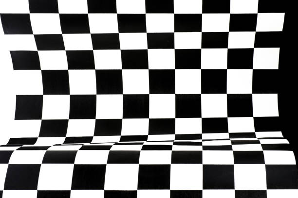 istock Abstract geometric background from black and white figures 970693744