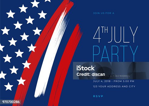 istock Fourth of July Party Invitation Template 970700286