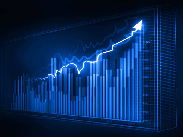 istock Stock market graphs, business chart 970700428
