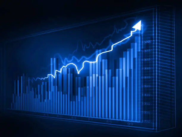 Photo of Stock market graphs, business chart