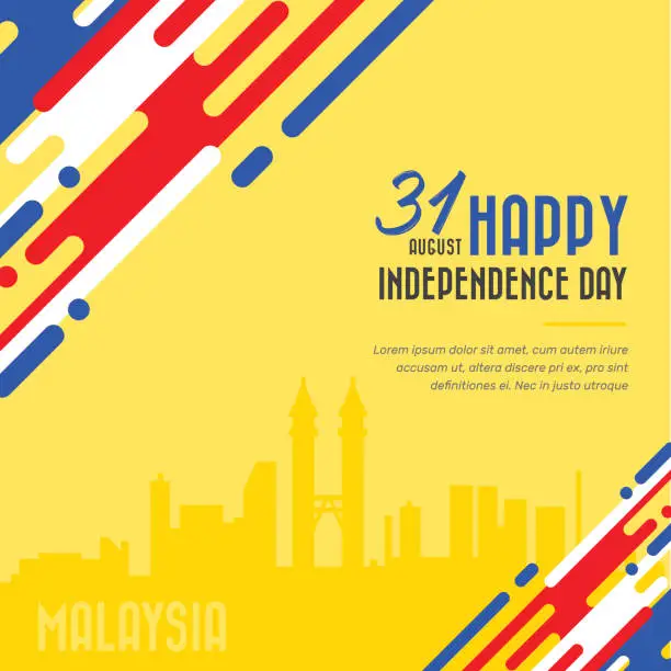 Vector illustration of Malaysia Independence day