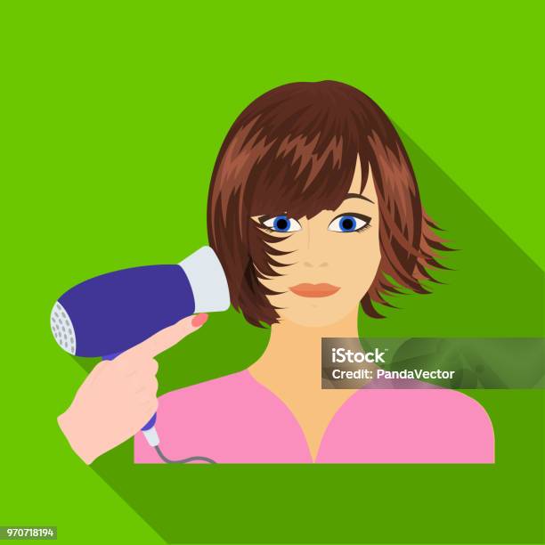 Hairstyle Single Icon In Flat Stylehairstyle Vector Symbol Stock  Illustration Web Stock Illustration - Download Image Now - iStock