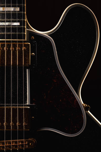 gibson les paul shaped electric guitar on grass background