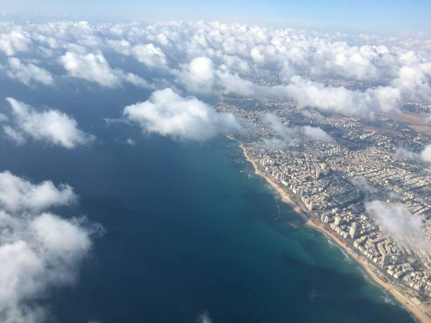 istock The clouds above Tel Aviv are a bird's eye view. 970745480