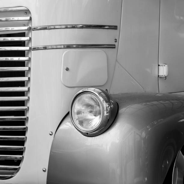 istock Retro headlight of classic car 970754012