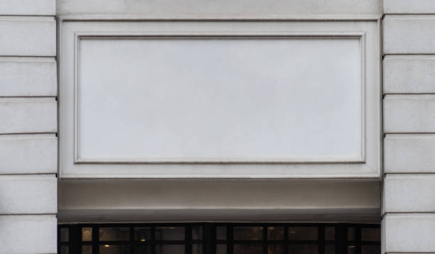 istock Blank Empty Concrete Signage space on building entrance 970761210